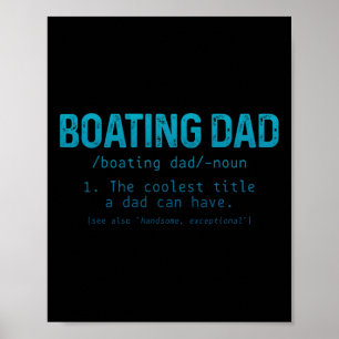 Poster Définition de papa en bateau Capitaine de ponton P