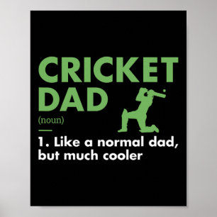 Poster Définition de papa sportif Cricket