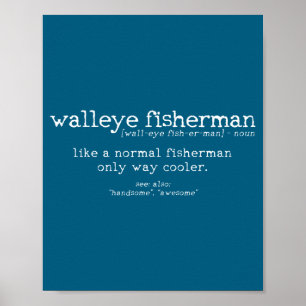 Poster Définition de pêcheur de doré drôle citation pêche