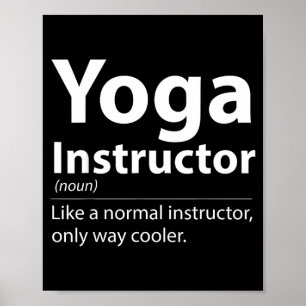 Poster Définition de professeur de yoga cool Amateur de y