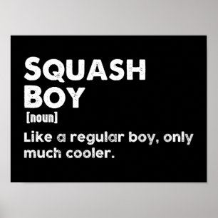Poster Définition de Squash Boy Drôle Joueur de Sport de