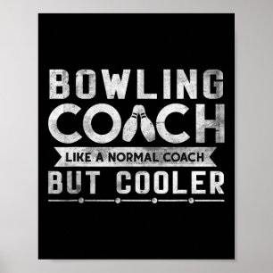 Poster Définition d'entraîneur de bowling drôle Entraîneu