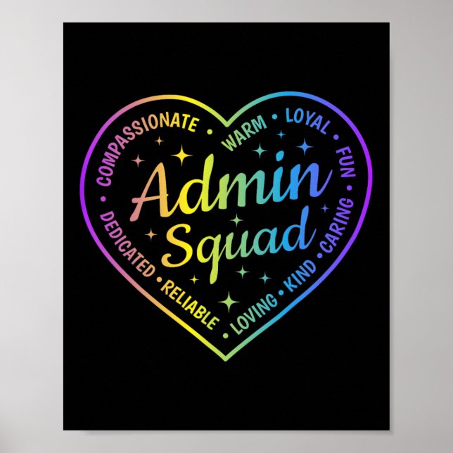 Poster Définition d'équipe d'administration Squad Admin É (Devant)