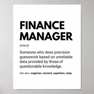 Poster Définition drôle de directeur financier spécialist