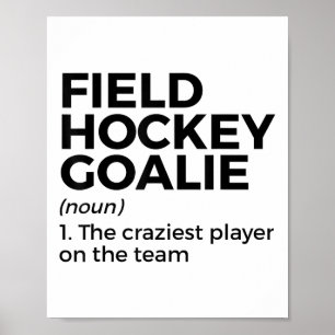 Poster Définition drôle de gardien de but de hockey sur g