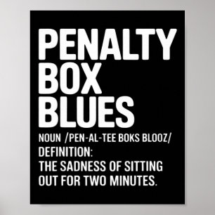 Poster Définition drôle de hockey sur glace Boîte de péna