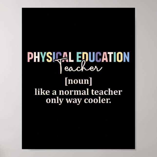 Poster Définition drôle de professeur d'éducation physiqu (Devant)