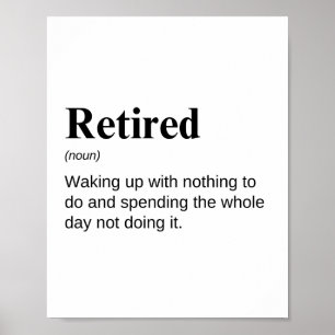 Poster Définition drôle de retraite