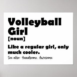 Poster Définition du dictionnaire amusant de volleyball