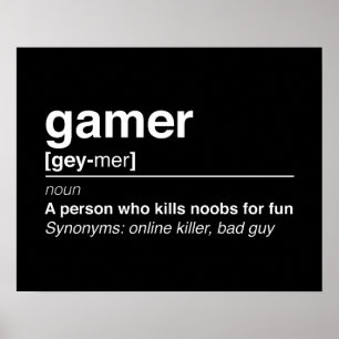 Poster Définition du gamer