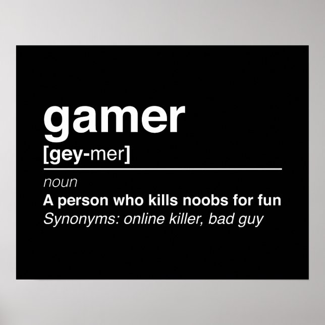 Poster Définition du gamer (Devant)