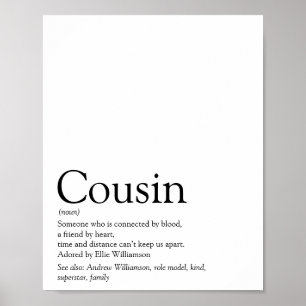 Poster Définition du meilleur cousin au monde