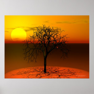Poster Définition du soleil et de l'arbre
