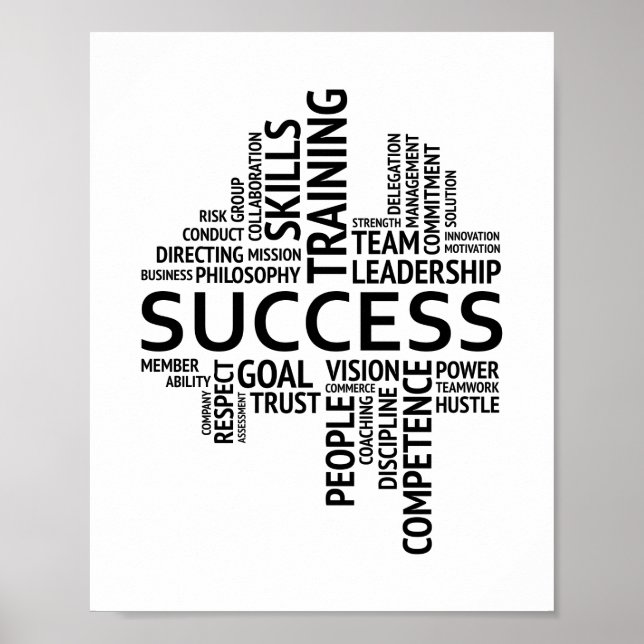 Poster Définition du succès | Motivation (Devant)