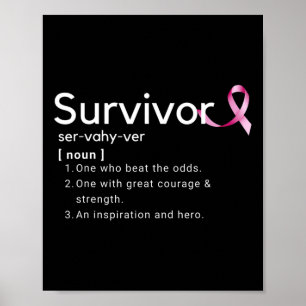 Poster Définition du survivant pour le cancer du sein Sur