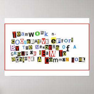 Poster Définition du travail d'équipe