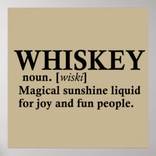 Poster définition du whisky citations drôles de whisky