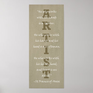 Poster Définition d'un artiste