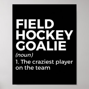 Poster Définition d'un gardien de but drôle de hockey sur