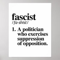 Définition fasciste - Un politicien qui nous exerc