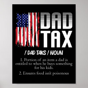 Poster Définition fiscale papa Fête des pères amusante