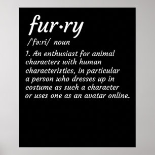 Poster Définition Furry Fandom Furries Conception Cosplay