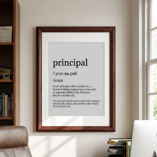 Poster Définition Personnalisée de Directeur d'École Drôl