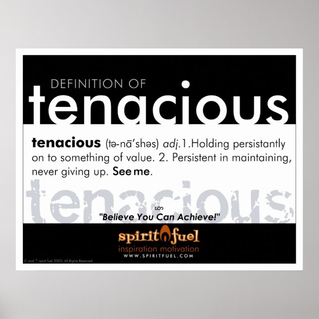 Poster Definition - Tenacious (Vorne)