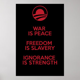 Poster Définitions d'Orwellian/Obamian
