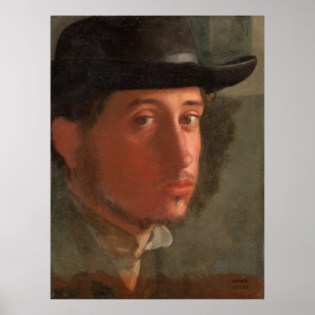 Poster Degas, Autoportrait (Devant)