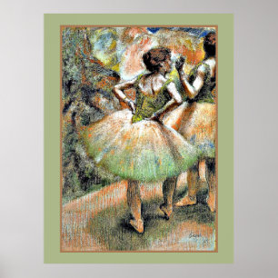 Poster Degas - Danseurs rose et vert
