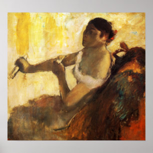 Poster Degas - Femme assise enlevant son gant 1890