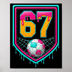 Poster Dégoulinade de foot numéro 67 Joueur de foot