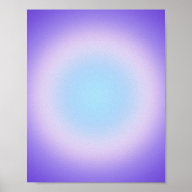 Poster Dégradé Aura bleu violet (Devant)