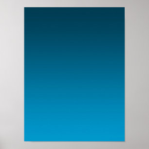 Poster Dégradé Bleu - clair à profond   Fond d'ambiance  