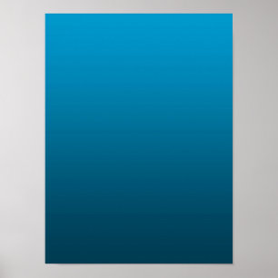 Poster Dégradé Bleu - foncé à clair Fond d'ambiance