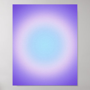 Poster Dégradé d'aura bleu violet rose