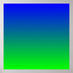 Poster Dégradé de citron bleu