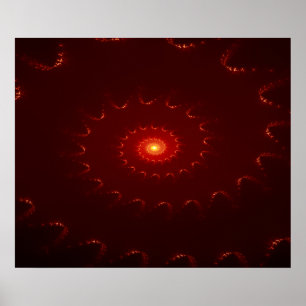 Poster Dégradé de l'étincelle rouge flamme