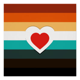 Poster Dégradé du coeur