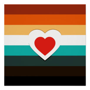 Poster Dégradé du coeur