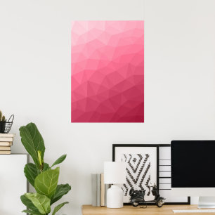 Poster Dégradé géométrique en maille de motif rose clair