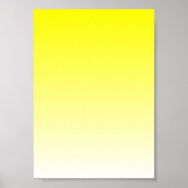 Poster Dégradé jaune à blanc (Devant)