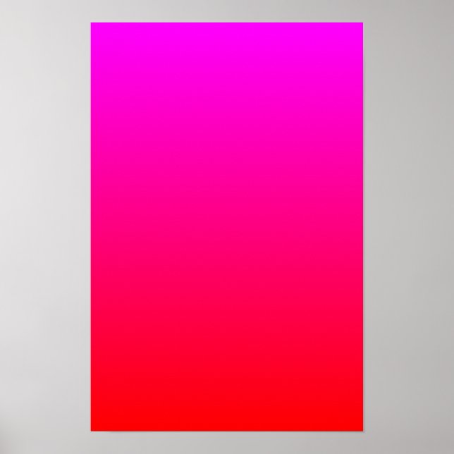 Poster Dégradé magenta à rouge (Devant)