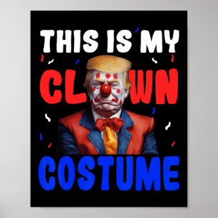Poster Déguisement de clown anti-Trump drôle Halloween pr