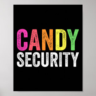 Poster Déguisement de sécurité bonbons amusants pour Hall