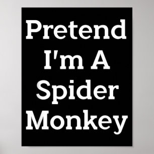 Poster Déguisement de singe araignée drôle d'Halloween