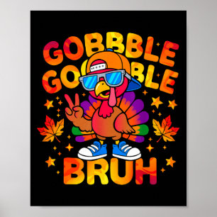 Poster Déguisement drôle de dindon de Thanksgiving pour g