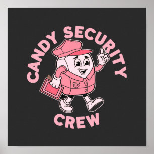 Poster Déguisement Funny Candy Security Crew pour Hallowe