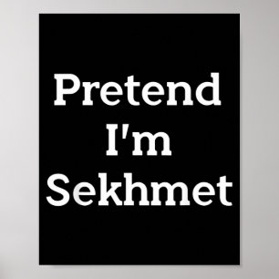 Poster Déguisement prétendant Sekhmet drôle Halloween égy